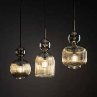 Hängande Lampa Trio <strong>Elios</strong>  Brun Blank