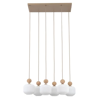 Hängande Lampa Hexa <strong>Elaya</strong>  Vit Matt