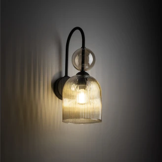 Vägglampa <strong>Elios</strong>  Brun Blank