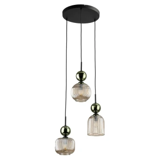 Hängande Lampa Trio Cirkel <strong>Elios</strong>  Grön Blank