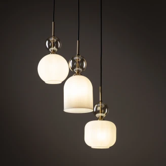 Hängande Lampa Trio Cirkel <strong>Elios</strong>  Vit Matt