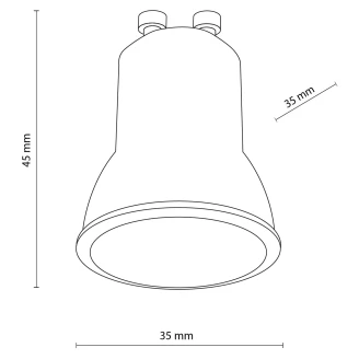 <strong>Glödlampa</strong>  GU10 Mini Svart