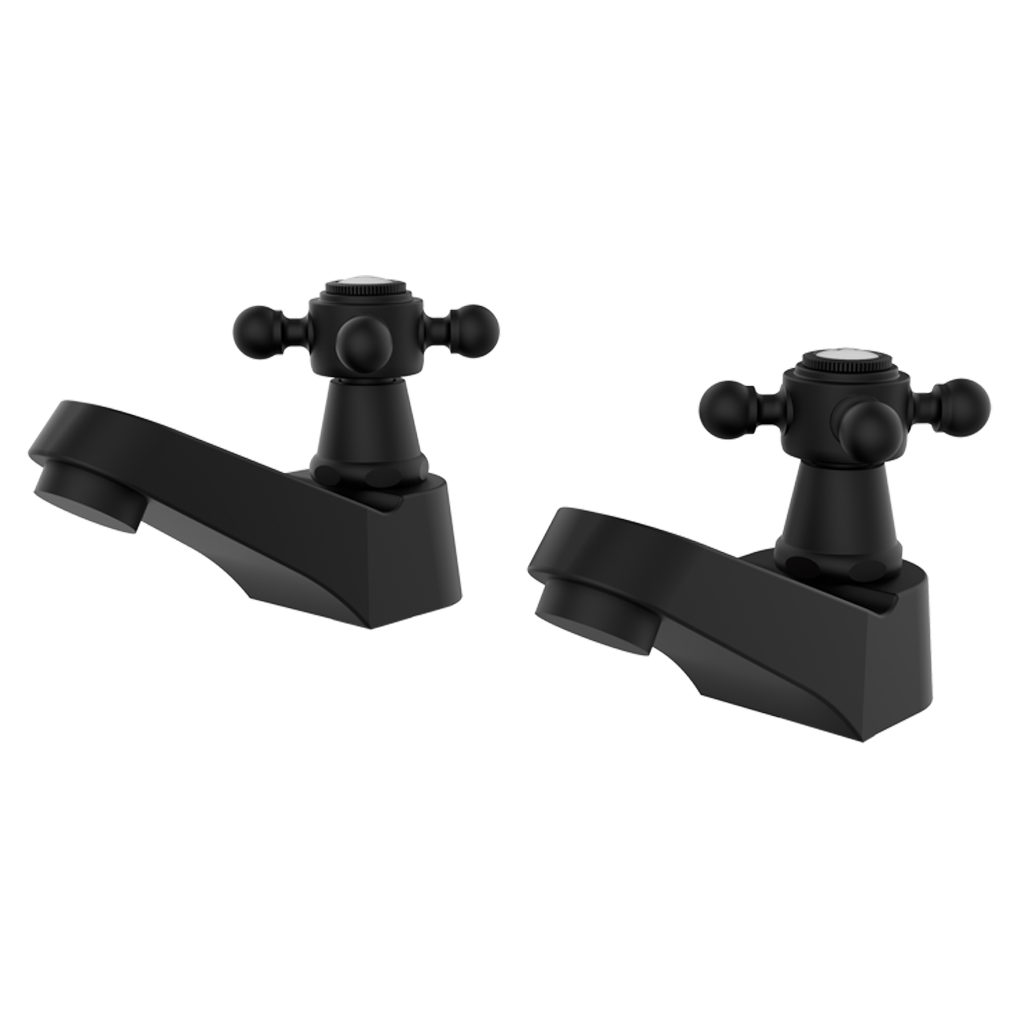 Tvättställsblandare Alderton Cross Set Svart Matt