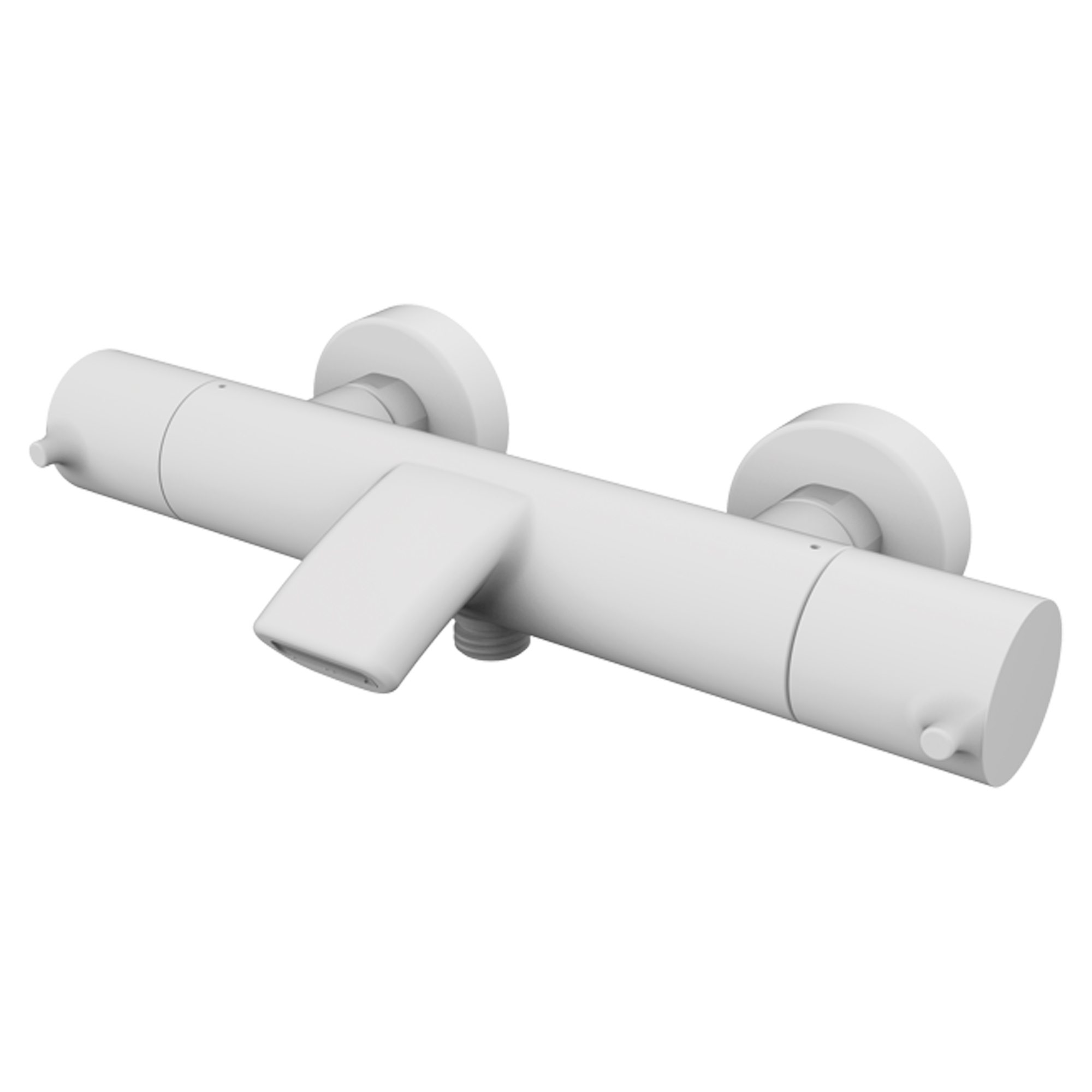 Badkarsblandare Carenza Vit Matt med Termostat