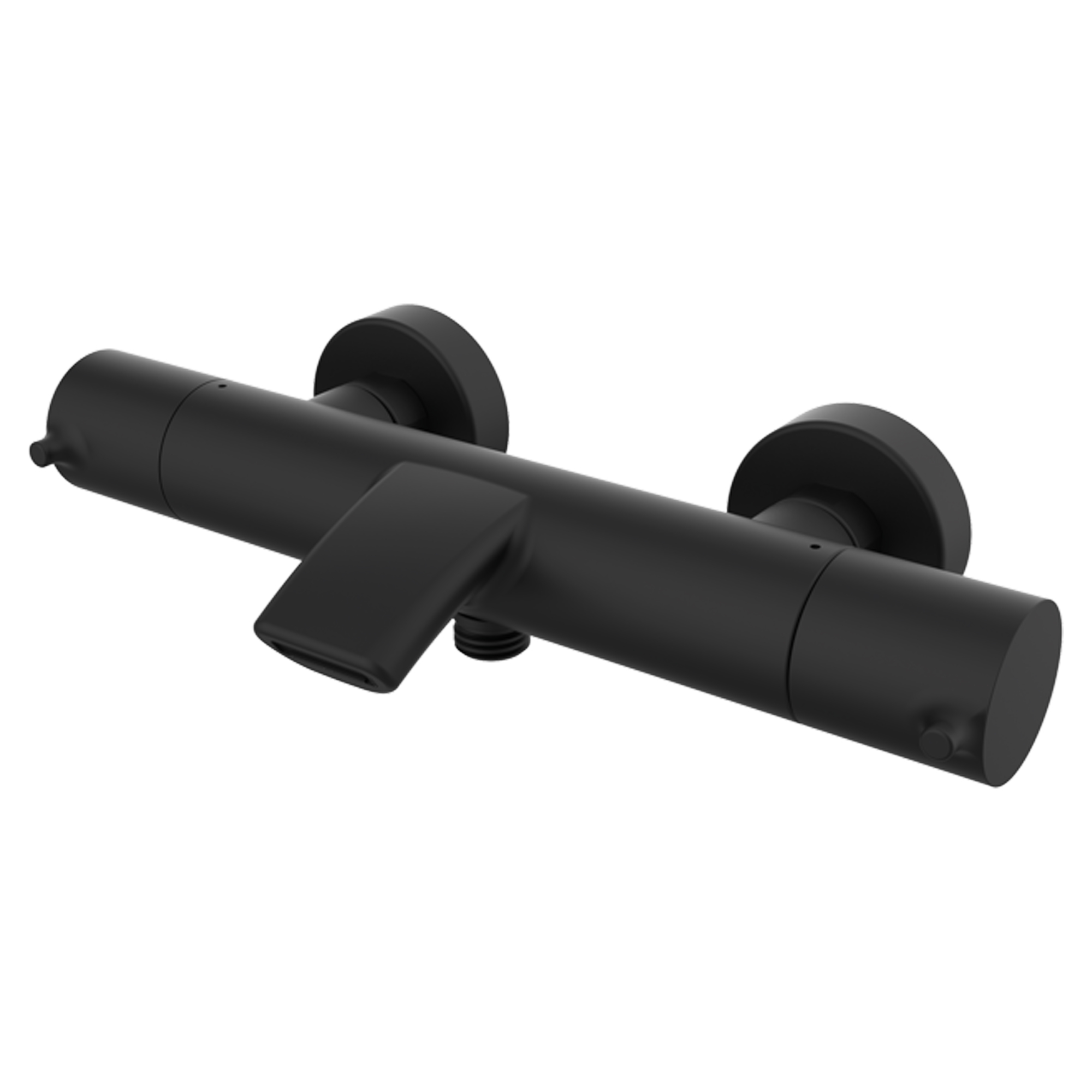 Badkarsblandare Carenza Svart Matt med Termostat