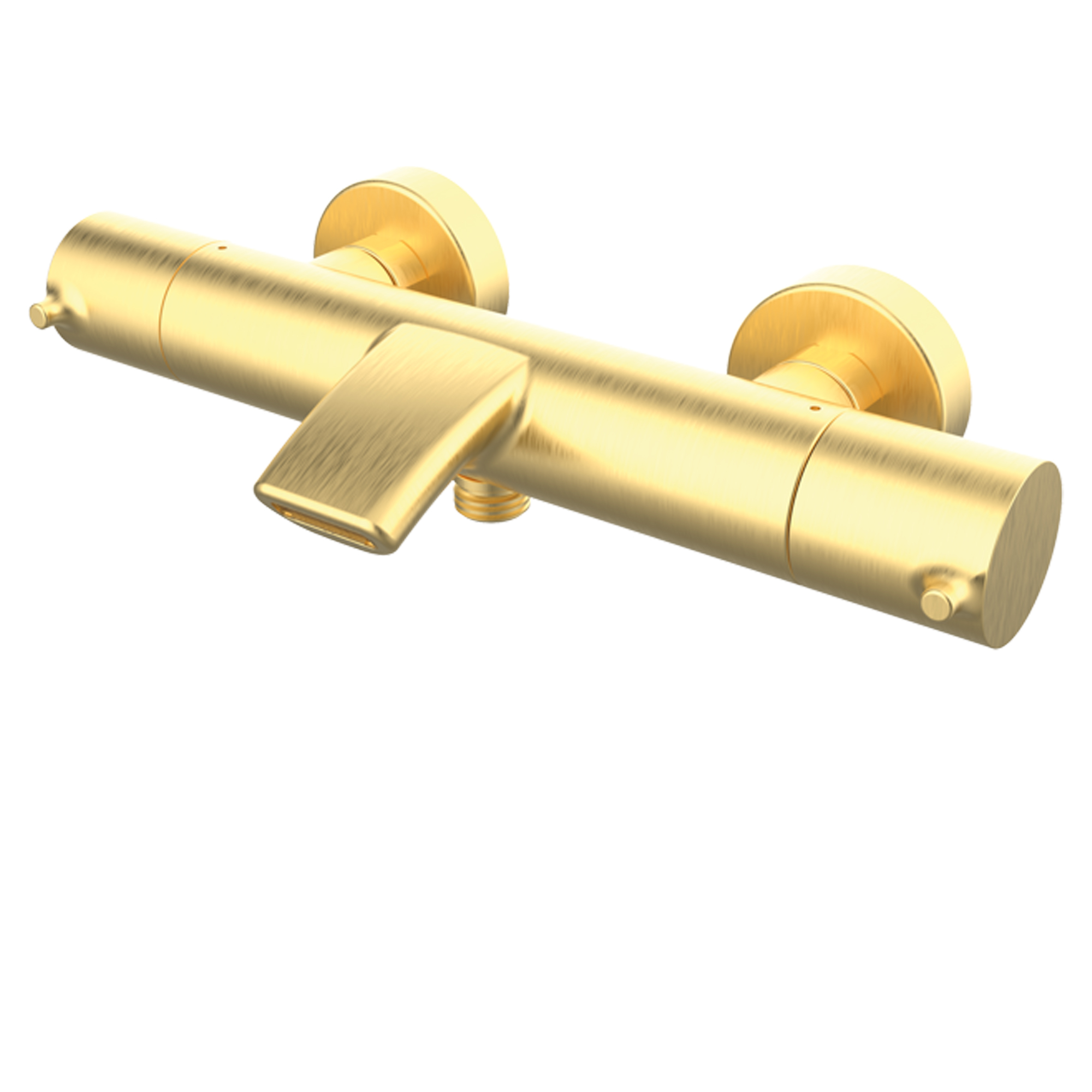 Badkarsblandare Carenza Guld Matt med Termostat