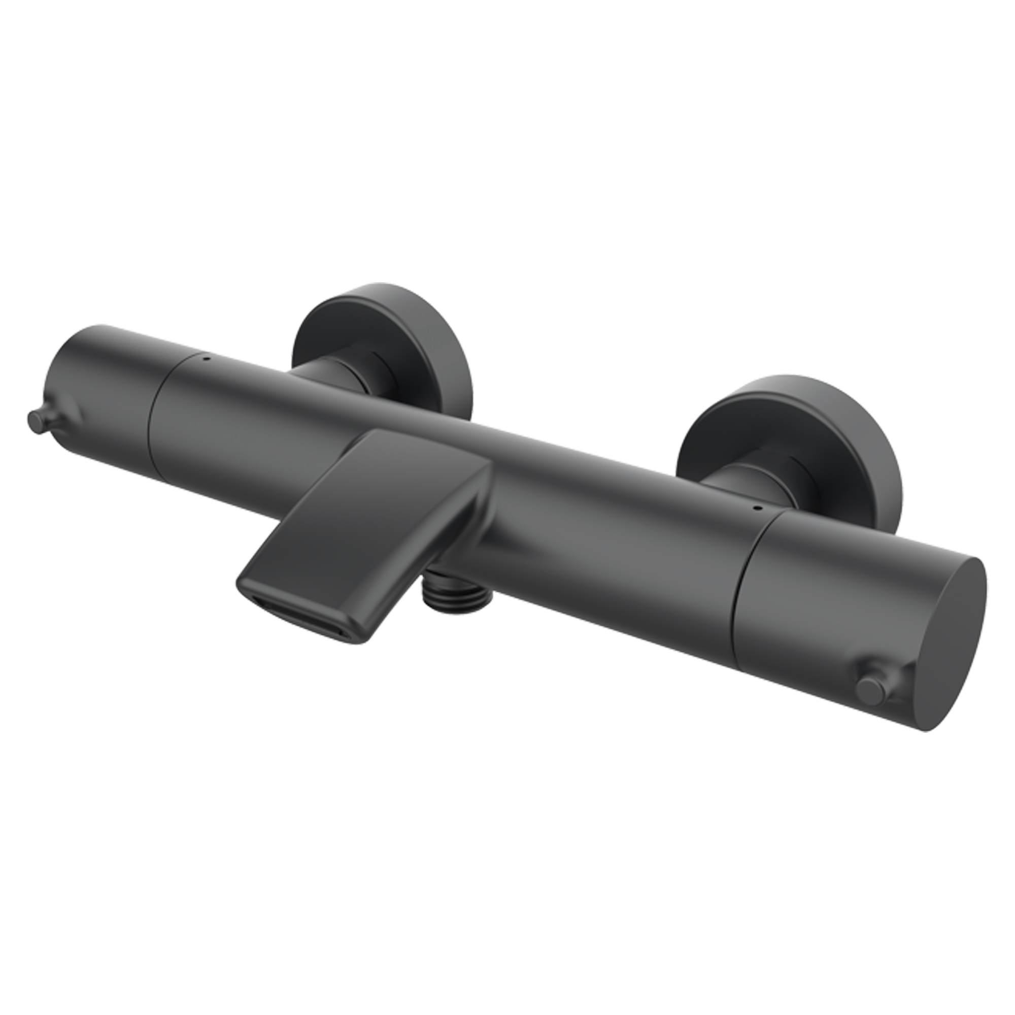 Badkarsblandare Carenza Metall Svart Matt med Termostat