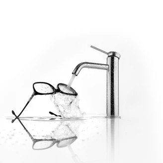 Tvättställsblandare <strong>Carenza</strong>  20 cm Krom Blank Hög