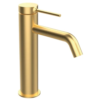 Tvättställsblandare <strong>Carenza</strong>  20 cm Guld Matt Hög