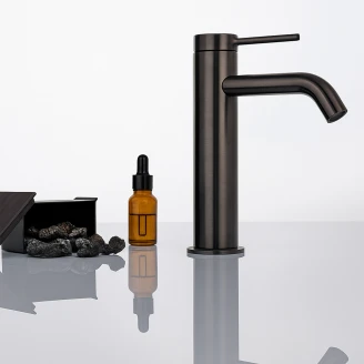 Tvättställsblandare <strong>Carenza</strong>  20 cm Metall Svart Matt Hög