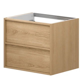 Tvättställsskåp <strong>Ekskär</strong>  Ek Matt 60 cm med Corian Handfat Vit Matt