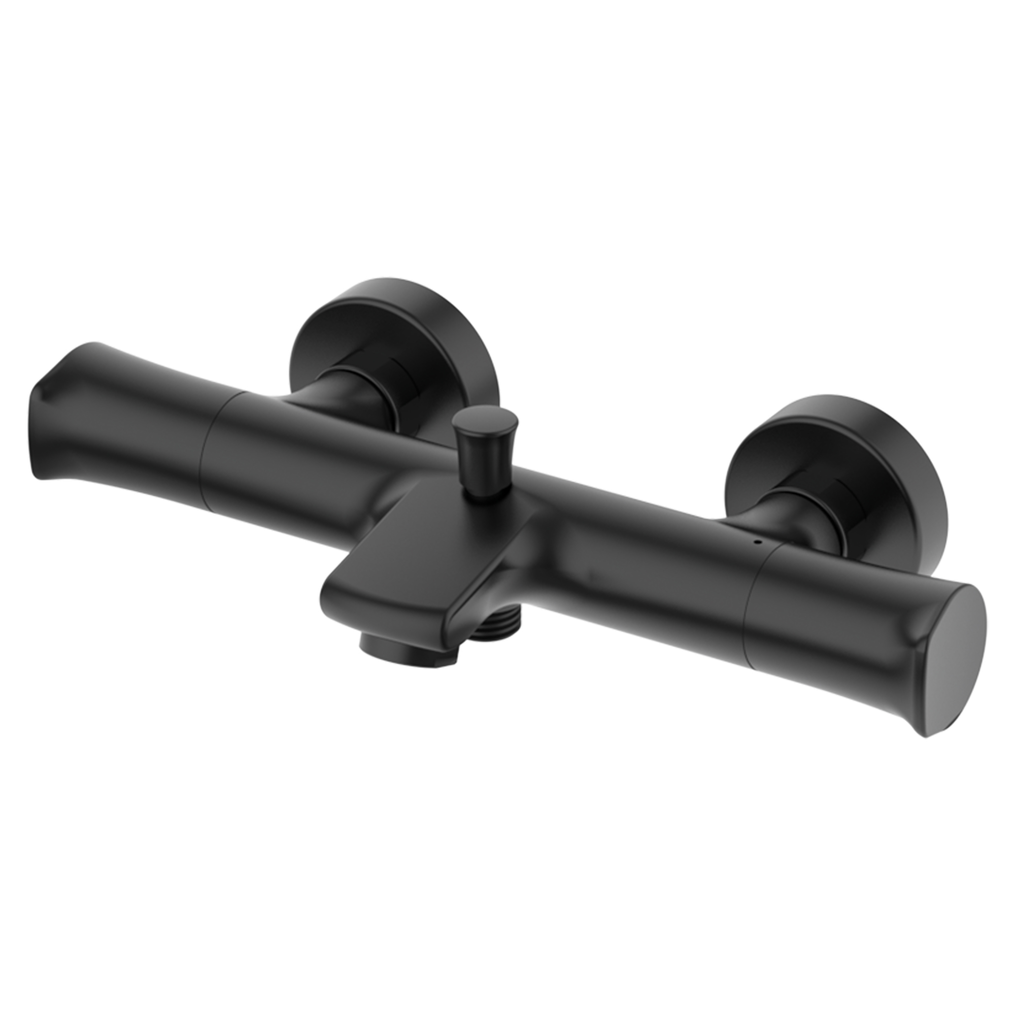 Badkarsblandare Havren Metall Svart Matt med Termostat