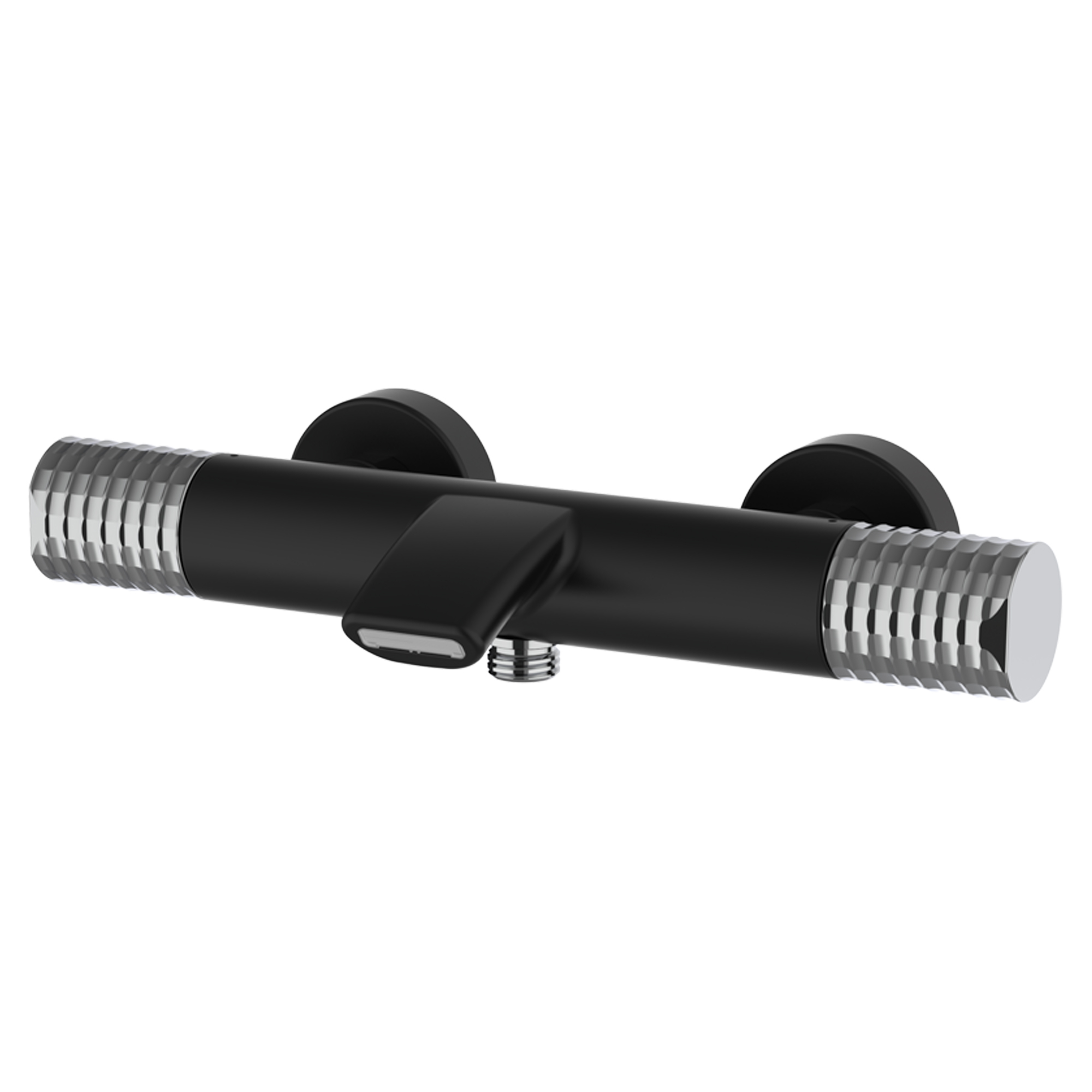 Badkarsblandare Elandra Svart Matt med Termostat