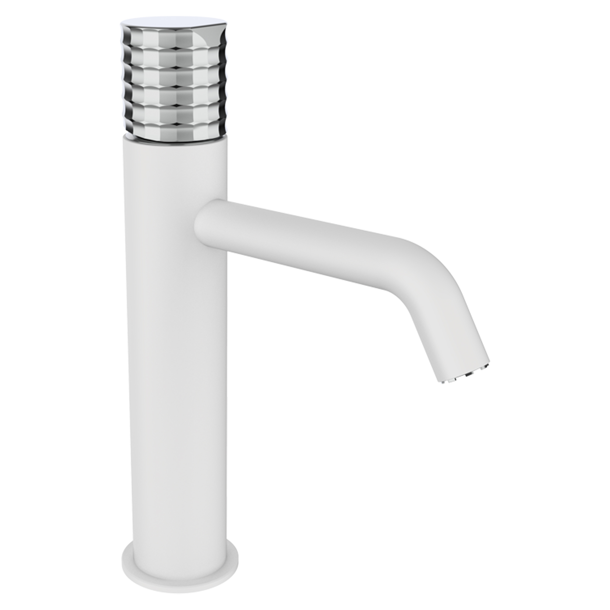 Tvättställsblandare Elandra 22 cm Vit Matt Hög