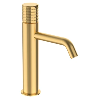 Tvättställsblandare <strong>Elandra</strong>  22 cm Guld Matt Hög