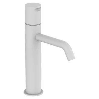 Tvättställsblandare <strong>Kelver</strong>  23 cm Vit Matt Hög