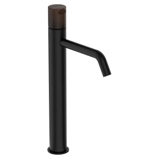 Tvättställsblandare <strong>Kelver</strong>  31 cm Svart-Nogal Matt