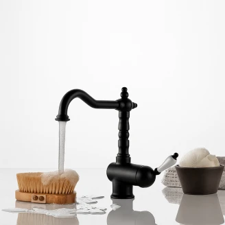 Tvättställsblandare <strong>Alderton</strong>  Lever Svart Matt