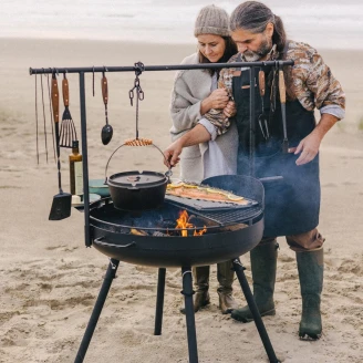 Barebones Set med Grillredskap 4 Delar <strong>Cowboy</strong>  Svart