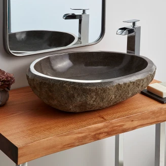 Bathco Tvättställ Stone Rio Grå Irreguljär