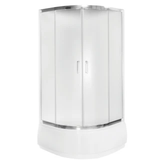 Duschhörn med Duschkar <strong>Veyla</strong>  80x80 cm Krom Blank Frostat glas