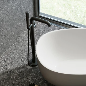 Golvblandare med Duschset <strong>Silia</strong>  Guld Matt