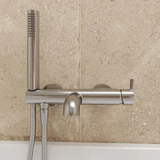 Badekarbatteri med Dusjset <strong>Silia</strong>  Krom Blank