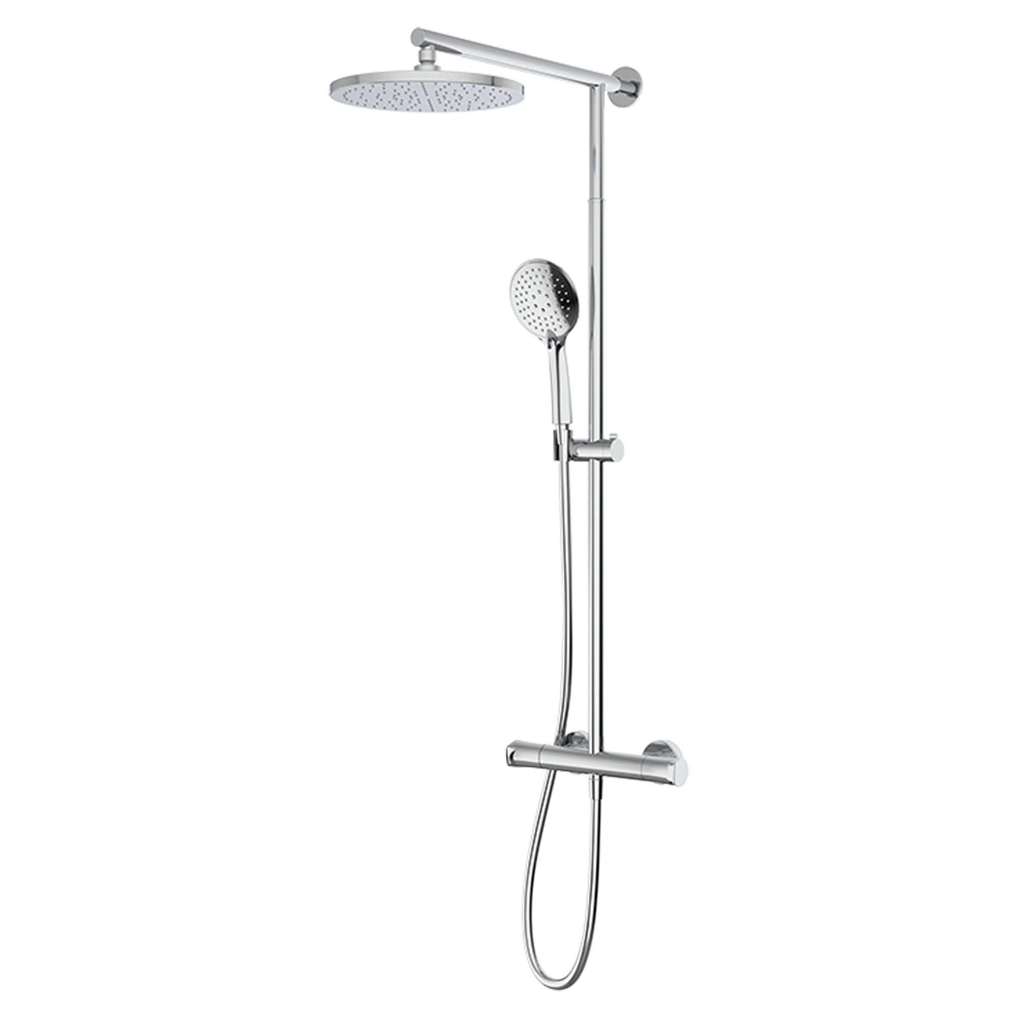 Takduschset Havren Krom Blank med Termostat & Antidroppsystem