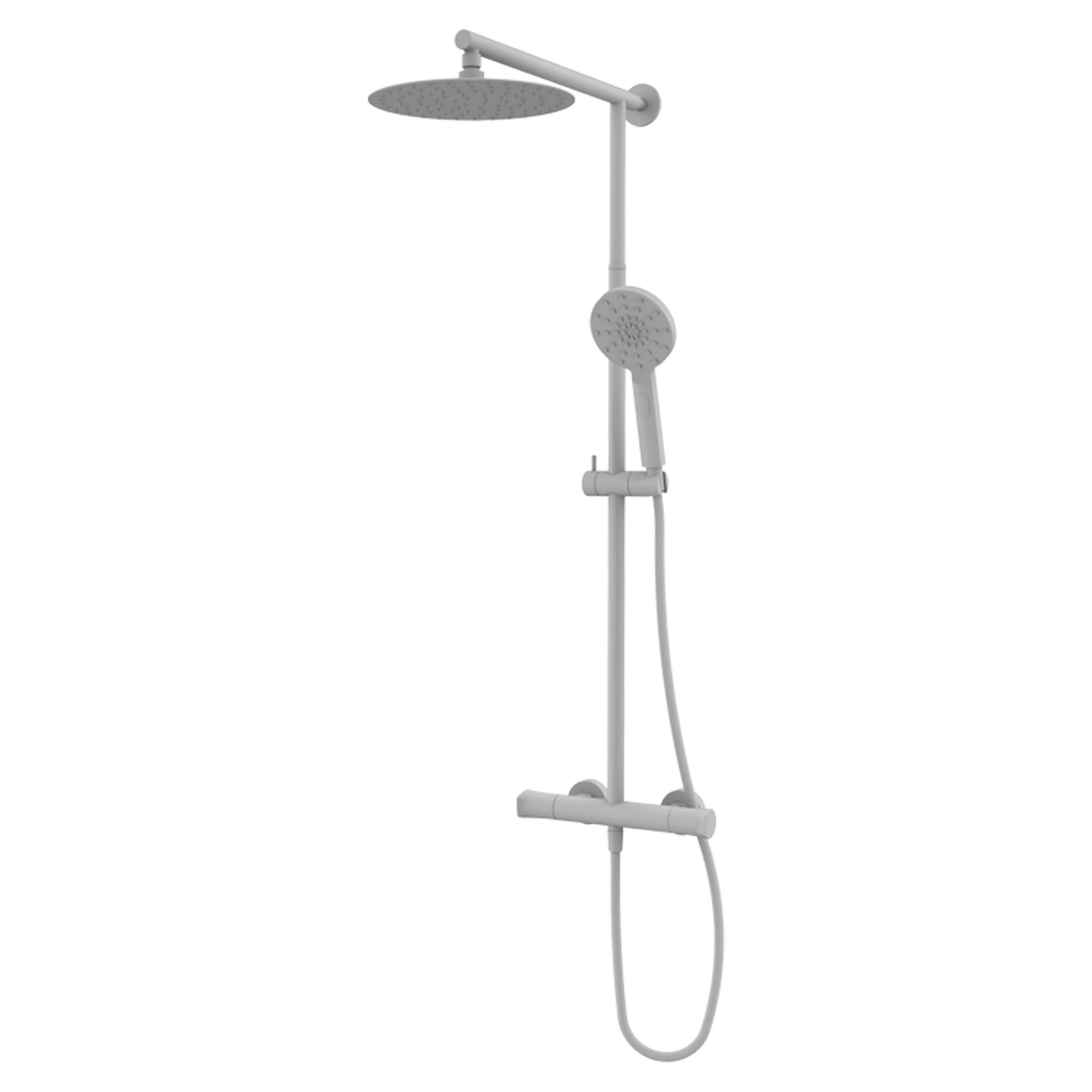 Takduschset Havren Vit Matt med Termostat & Antidroppsystem