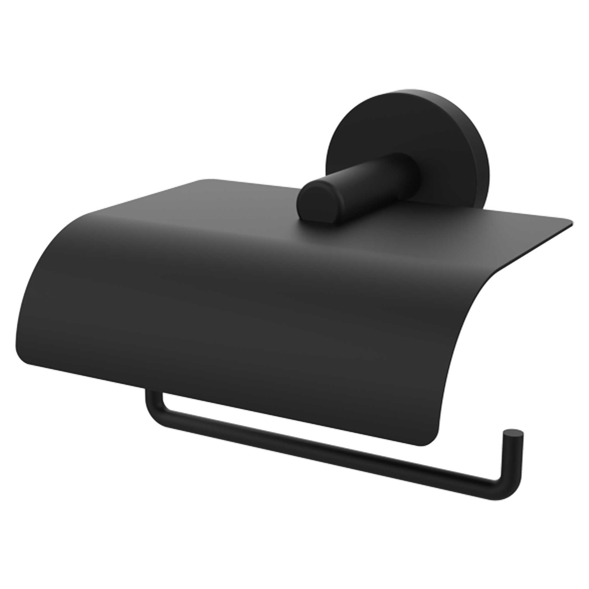 Toalettpappershållare med Lock Arven Svart Matt