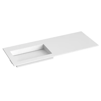 Tvättställ <strong>Corian N</strong> Vänster Vit Matt 120 cm
