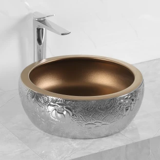 Tvättställ <strong>Leven</strong>  Silver & Brons 42 cm