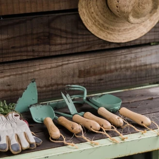 Barebones Set med Trädgårdsredskap 6 Delar <strong>Wildhaven</strong>  Grön Mint