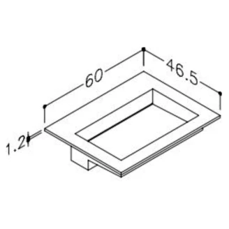 Tvättställ <strong>Corian N</strong>  Vit Matt 60 cm