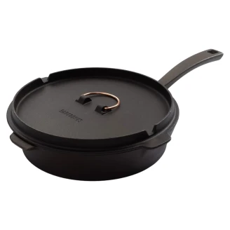 Barebones Stekpanna med Lock <strong>Ferroa</strong>  Gjutjärn Svart Ø 25 cm