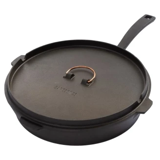 Barebones Stekpanna med Lock <strong>Ferroa</strong>  Gjutjärn Svart Ø 30 cm