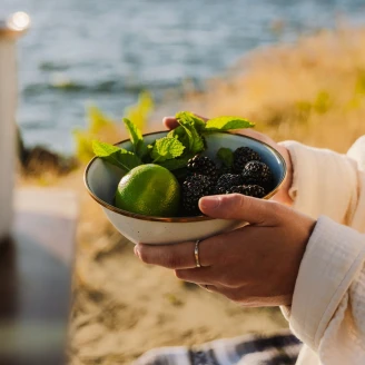 Barebones Set med Skål 2 st <strong>Ivra</strong>  Äggskalsvit