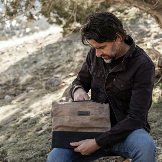 Barebones Stor Förvaringsficka med Dragkedja <strong>Neelum</strong> Brun