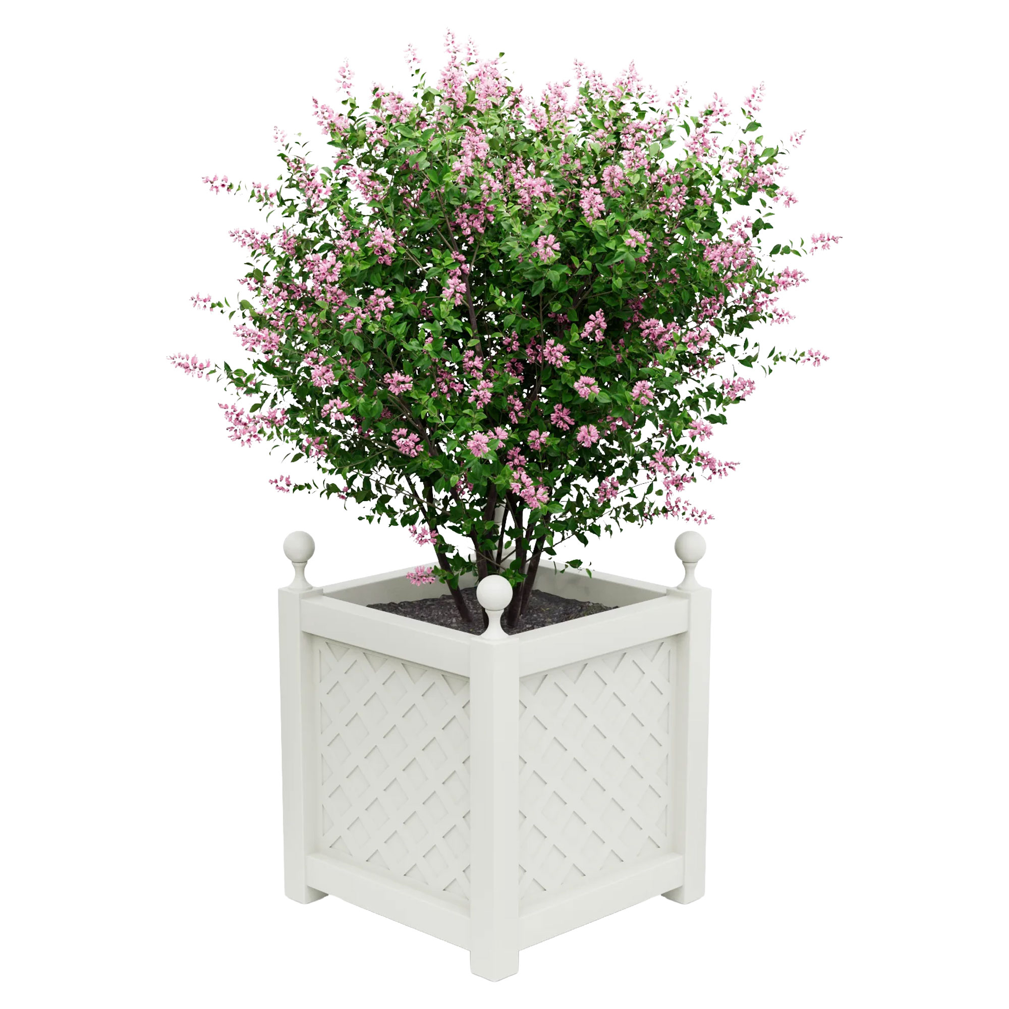 Utekruka Metall Bloomsbury Vit 75 cm med Dekorativa Kulor