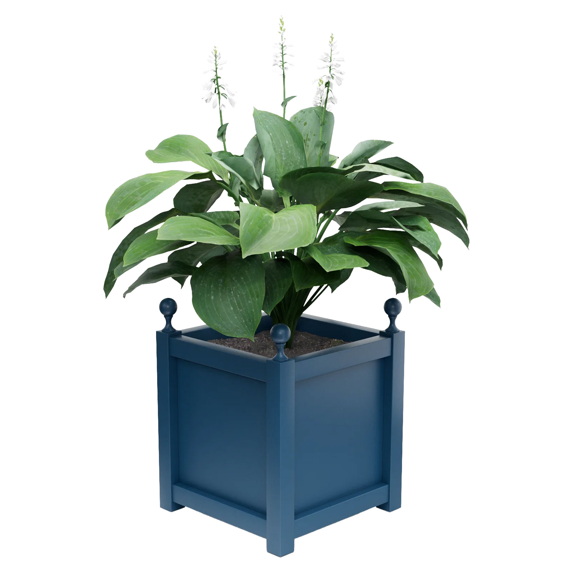 Utekruka Metall Elmsford Azurblå 75 cm med Dekorativa Kulor