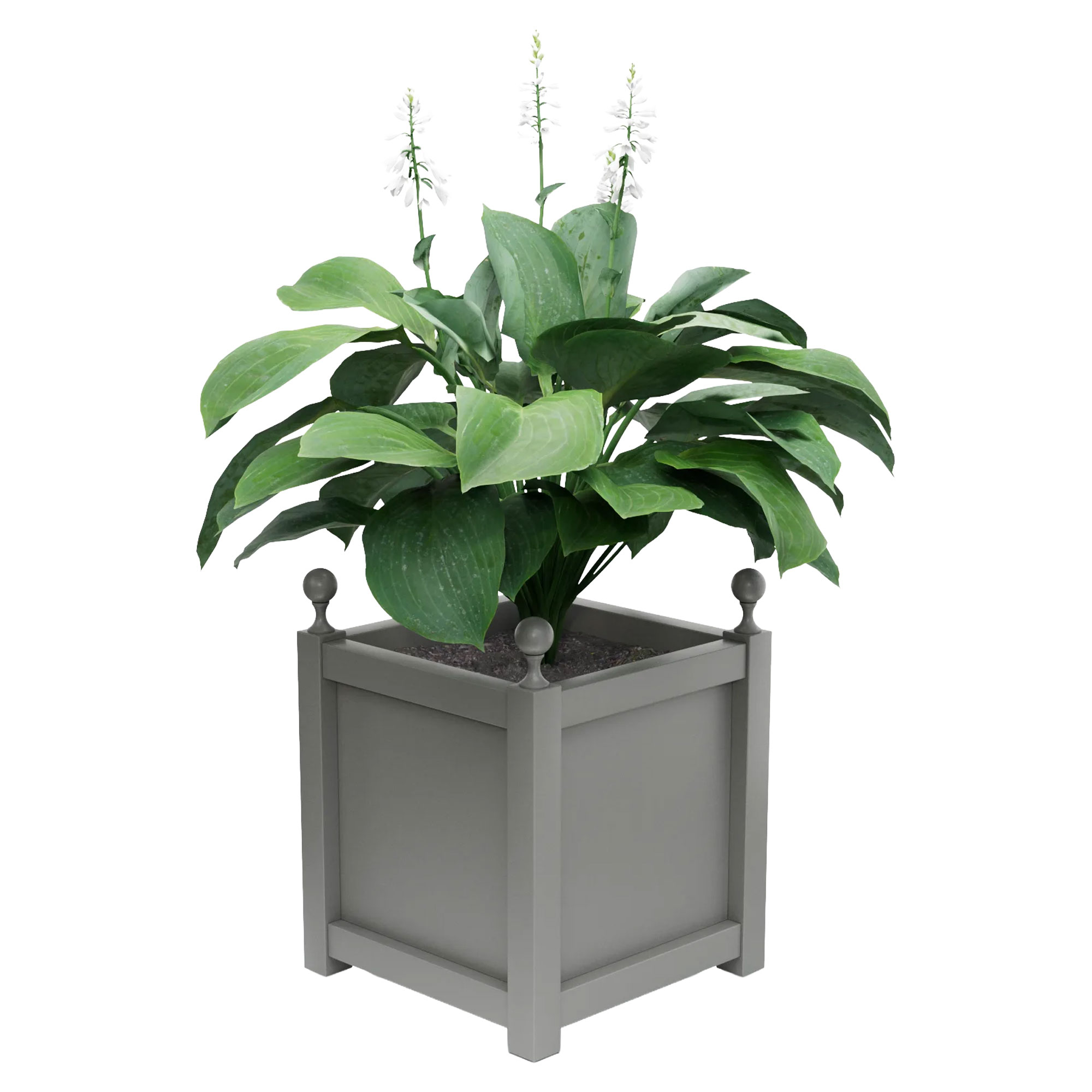 Utekruka Metall Elmsford Dammgrå 75 cm med Dekorativa Kulor