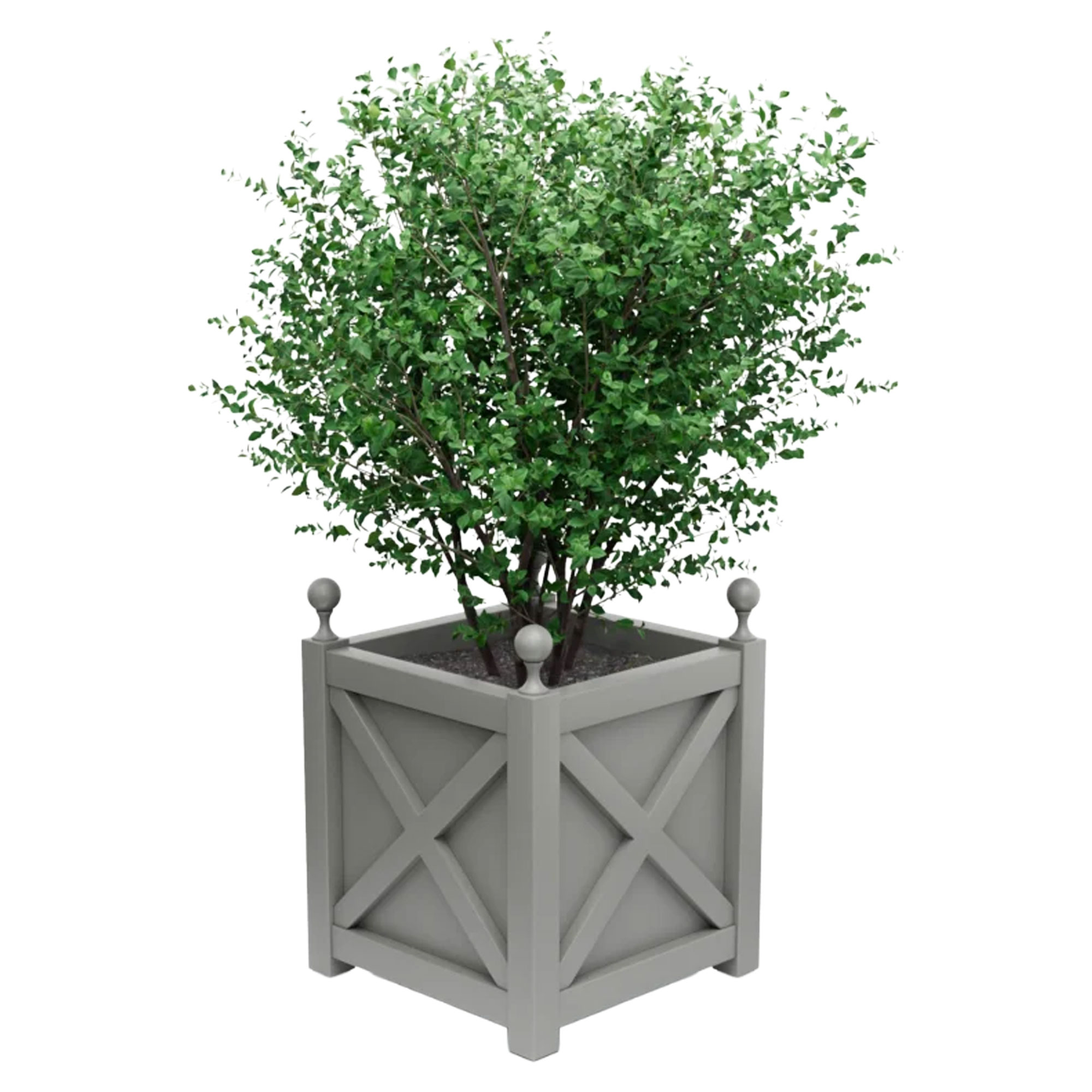 Utekruka Metall Berkley Dammgrå 60 cm med Dekorativa Kulor