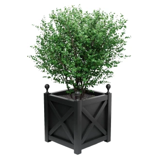 Utekruka Metall <strong>Berkley</strong>  Svart 60 cm med Dekorativa Kulor