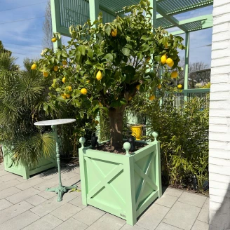 Utekruka Metall <strong>Berkley</strong>  Ljusgrön 60 cm med Dekorativa Kulor