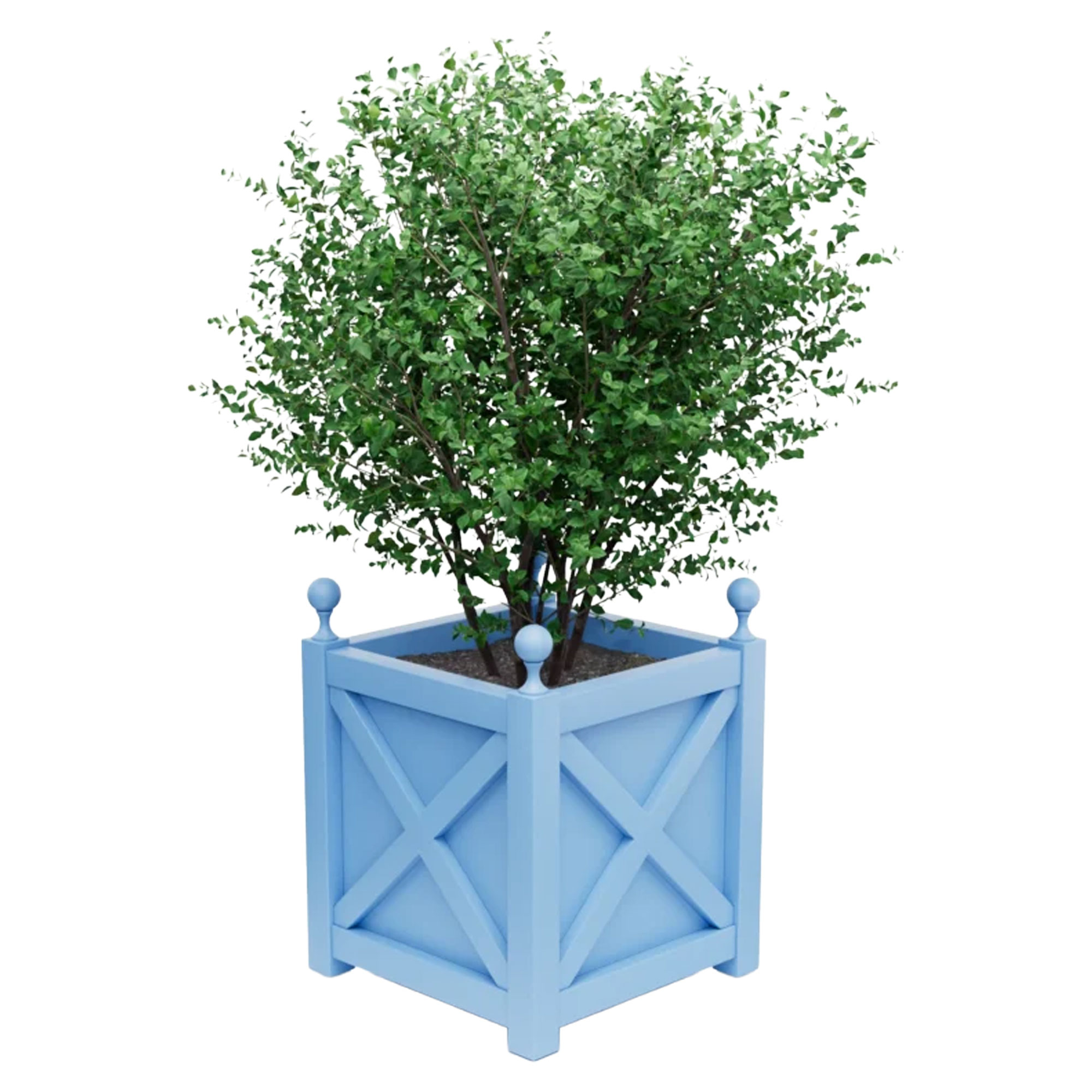 Utekruka Metall Berkley Pastellblå 75 cm med Dekorativa Kulor