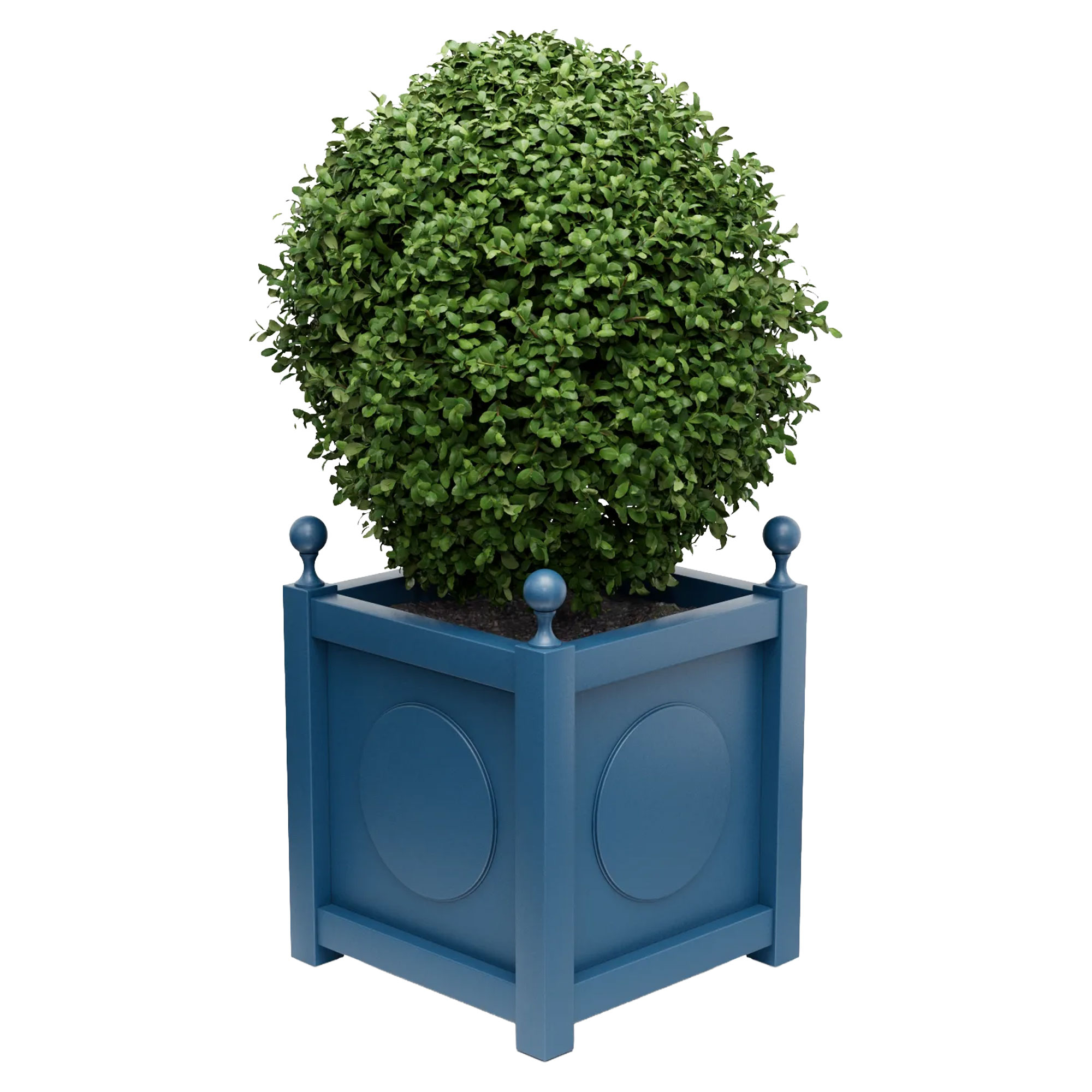 Utekruka Metall Marseille Azurblå 60 cm med Dekorativa Kulor