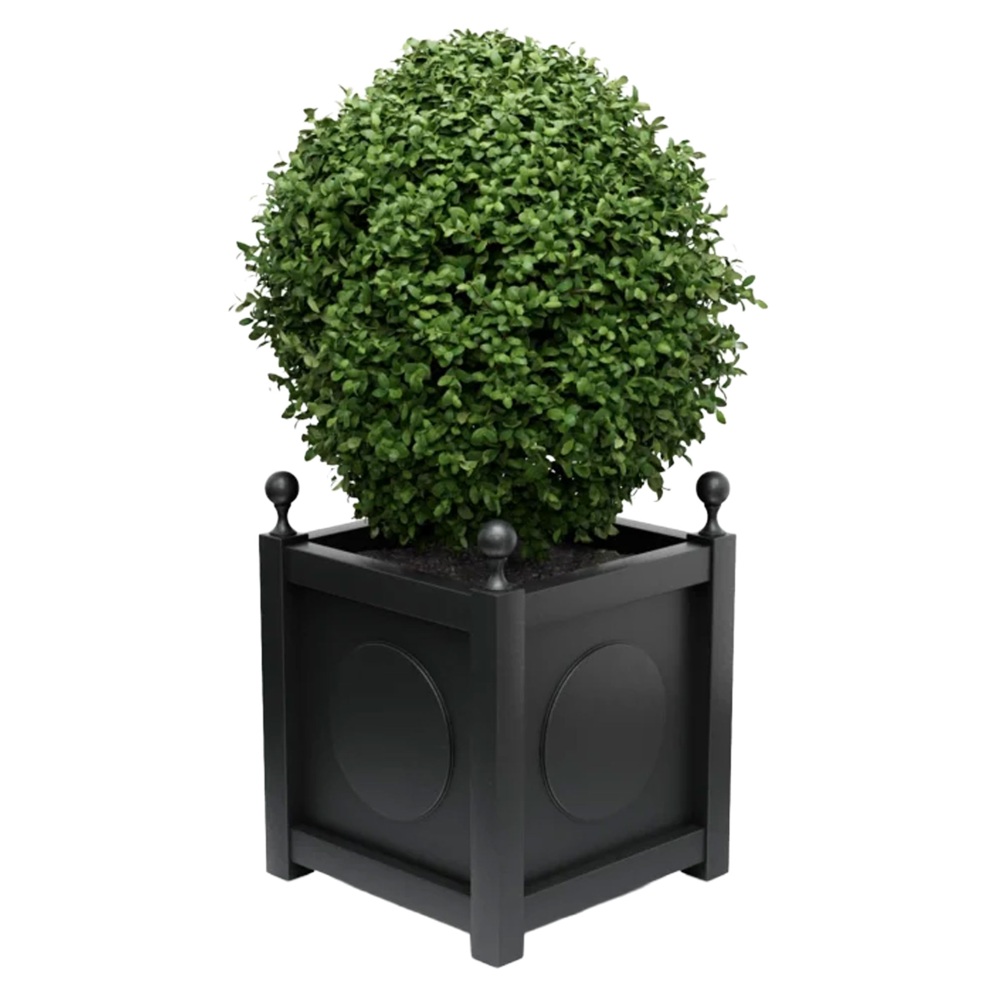 Utekruka Metall Marseille Svart 60 cm med Dekorativa Kulor