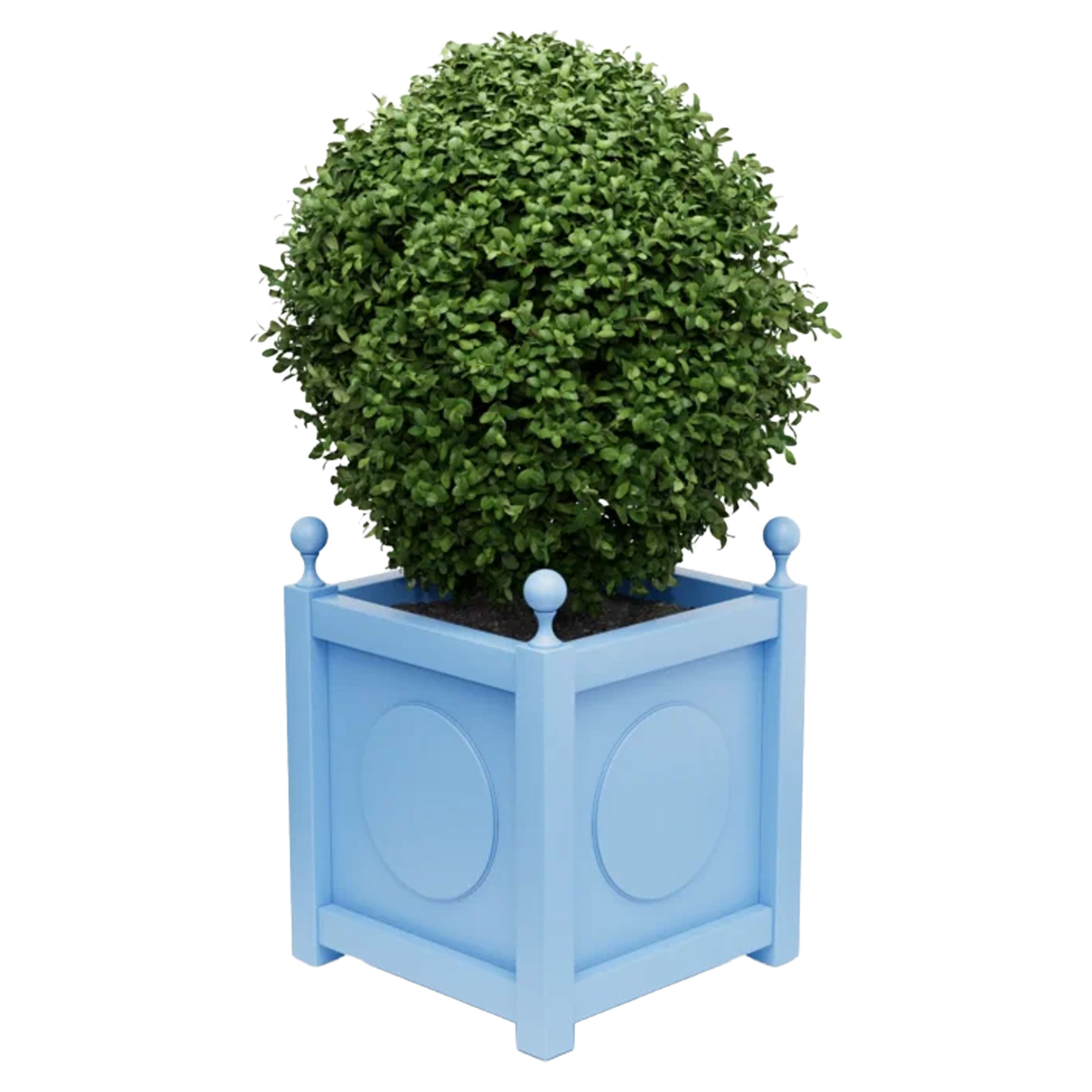 Utekruka Metall Marseille Pastellblå 75 cm med Dekorativa Kulor