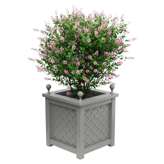 Utekruka Metall <strong>Bloomsbury</strong>  Dammgrå 60 cm med Dekorativa Kulor & Överkant