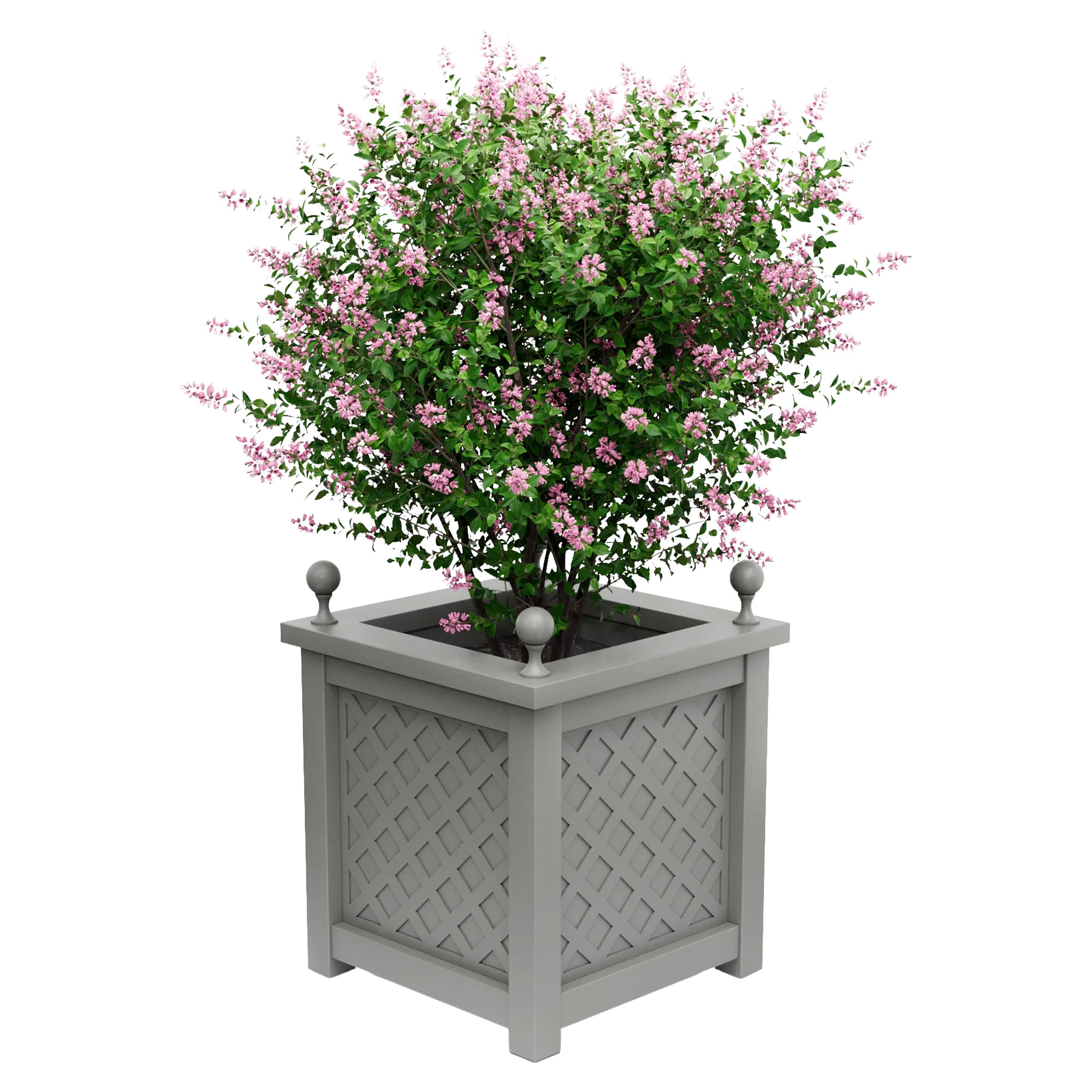 Utekruka Metall Bloomsbury Dammgrå 60 cm med Dekorativa Kulor & Överkant